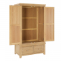 Cheshire Whitewash Oak Double 2 Door Wardrobe with 2 Drawers