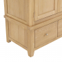 Cheshire Whitewash Oak Double 2 Door Wardrobe with 2 Drawers
