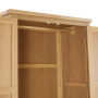 Cheshire Whitewash Oak Double 2 Door Wardrobe with 2 Drawers