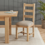 Cheshire Whitewash Oak Extending Dining Table & 6 Ladder Back Dining Chair Set