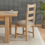 Cheshire Whitewash Oak Extending Dining Table & 6 Ladder Back Dining Chair Set