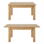 Cheshire Whitewash Oak Extending Dining Table & 6 Natural Fabric Scoop Dining Chair Set