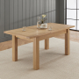 Cheshire Whitewash Oak Extending Dining Table & 6 Natural Fabric Scoop Dining Chair Set