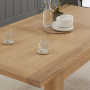 Cheshire Whitewash Oak Extending Dining Table & 6 Natural Fabric Scoop Dining Chair Set