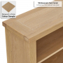 Cheshire Whitewash Oak Wide Low Bookcase