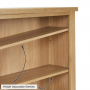 Cheshire Whitewash Oak Wide Low Bookcase