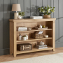 Cheshire Whitewash Oak Wide Low Bookcase