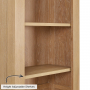 Cheshire Whitewash Oak Tall Narrow Bookcase