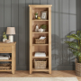 Cheshire Whitewash Oak Tall Narrow Bookcase