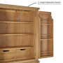 Cheshire Whitewash Oak Double Kitchen Larder Pantry Cupboard