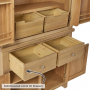 Cheshire Whitewash Oak Double Kitchen Larder Pantry Cupboard
