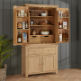 Cheshire Whitewash Oak Double Kitchen Larder Pantry Cupboard