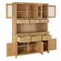 Cheshire Whitewash Oak Large Glazed Dresser Sideboard