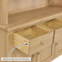 Cheshire Whitewash Oak Large Glazed Dresser Sideboard
