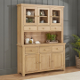 Cheshire Whitewash Oak Large Glazed Dresser Sideboard