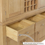 Cheshire Whitewash Oak Triple Kitchen Larder Pantry Cupboard