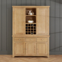 Cheshire Whitewash Oak Triple Kitchen Larder Pantry Cupboard