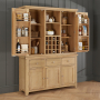 Cheshire Whitewash Oak Triple Kitchen Larder Pantry Cupboard