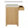 Cheshire Whitewash Oak Small Kitchen Island with White Carrara Marble Top
