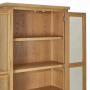 Cheshire Whitewash Oak Glazed Tall Display Cabinet Unit