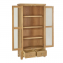 Cheshire Whitewash Oak Glazed Tall Display Cabinet Unit
