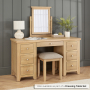 Cheshire Whitewash Oak Large Twin Pedestal Desk