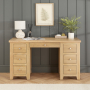 Cheshire Whitewash Oak Large Twin Pedestal Desk