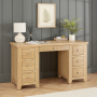 Cheshire Whitewash Oak Large Twin Pedestal Desk