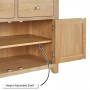 Cheshire Whitewash Oak Double Kitchen Larder Pantry Cupboard