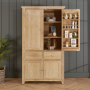 Cheshire Whitewash Oak Double Kitchen Larder Pantry Cupboard