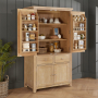 Cheshire Whitewash Oak Double Kitchen Larder Pantry Cupboard