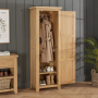 Cheshire Whitewash Oak Single Hallway Coat & Shoe Cupboard