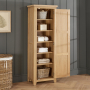 Cheshire Whitewash Oak Single Shaker Linen Storage Cupboard