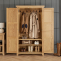 Cheshire Whitewash Oak Double Hallway Coat & Shoe Cupboard