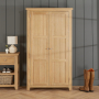 Cheshire Whitewash Oak Double Hallway Coat & Shoe Cupboard