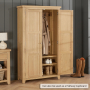 Cheshire Whitewash Oak Double Shaker Kitchen Pantry Storage Cupboard