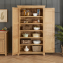 Cheshire Whitewash Oak Double Shaker Kitchen Pantry Storage Cupboard