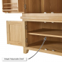 Cheshire Whitewash Oak Large Triple Kitchen Larder Pantry Cupboard