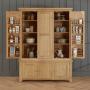 Cheshire Whitewash Oak Large Triple Kitchen Larder Pantry Cupboard