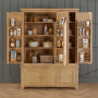 Cheshire Whitewash Oak Large Triple Kitchen Larder Pantry Cupboard