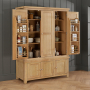 Cheshire Whitewash Oak Large Triple Kitchen Larder Pantry Cupboard
