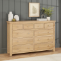 Cheshire Whitewash Oak Extra Large Jumbo 10 Drawer Chest