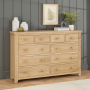 Cheshire Whitewash Oak Extra Large Jumbo 10 Drawer Chest
