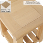 Cheshire Whitewash Oak Side Lamp Table with Slatted Shelf