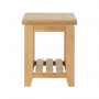 Cheshire Whitewash Oak Side Lamp Table with Slatted Shelf