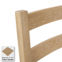 Whitewash Oak 1.2m Round Dining Table and 4 Dining Chair Set