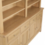 Cheshire Whitewash Oak Extra Large 4 Door Sideboard with Bookcase Dresser Top