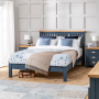Westbury Blue Painted 5ft King Size Bed with Low Foot Board