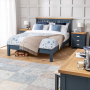 Westbury Blue Painted 5ft King Size Bed with Low Foot Board