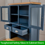 Westbury Blue Painted 2 Door Glazed Dresser Sideboard